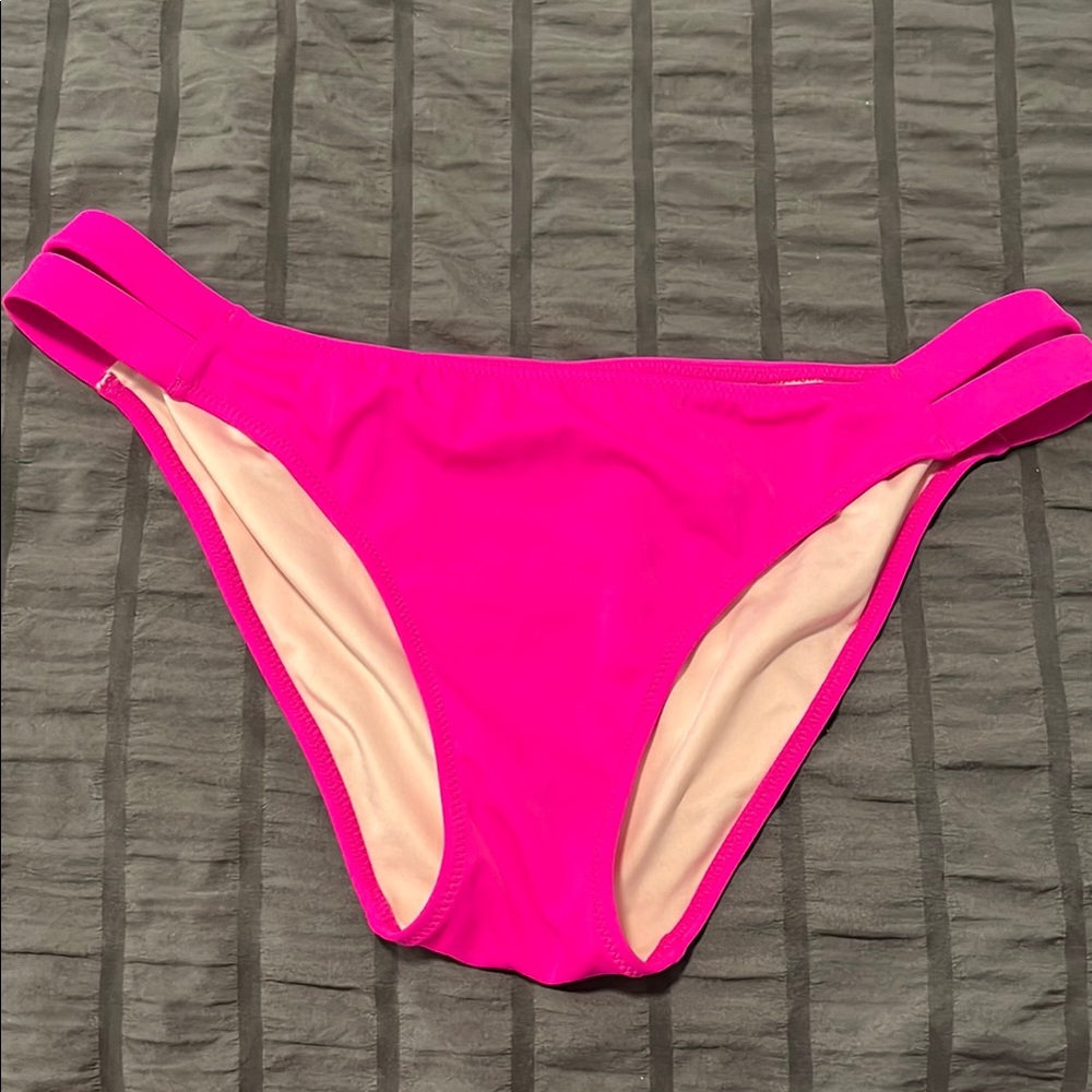 NWOT Victorias Secret double band hipster Vibrant Pink Bikini Bottom